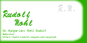 rudolf mohl business card
